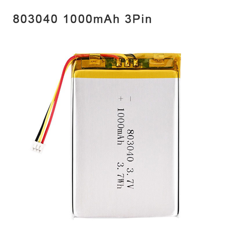 Gaming Console Vr - 803040 1000mAh 3pin Battery 3.7V Jst1.25