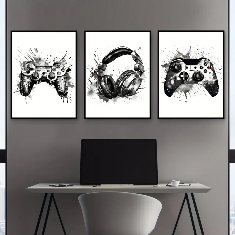 Gaming Console Kit - 3pcs frameless Canvas Painting 3pcs/set Gaming
