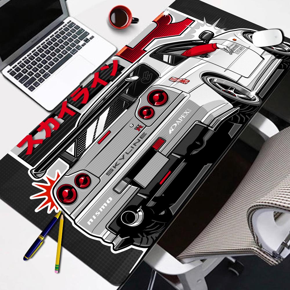 Gaming Console In Car - Racing GTR Sports Car Mousepad Cartoon
