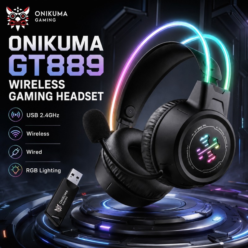 ONIKUMA GT889 Gaming Headphone - Gaming Console Apple ulasan dan harga