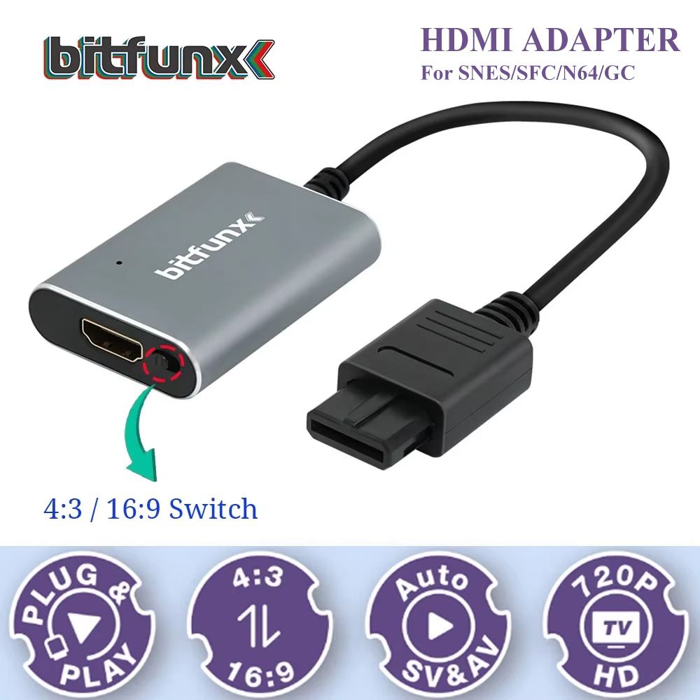 Bitfunx 720P Svideo / AV To HD - Gaming Console Mini ulasan dan harga