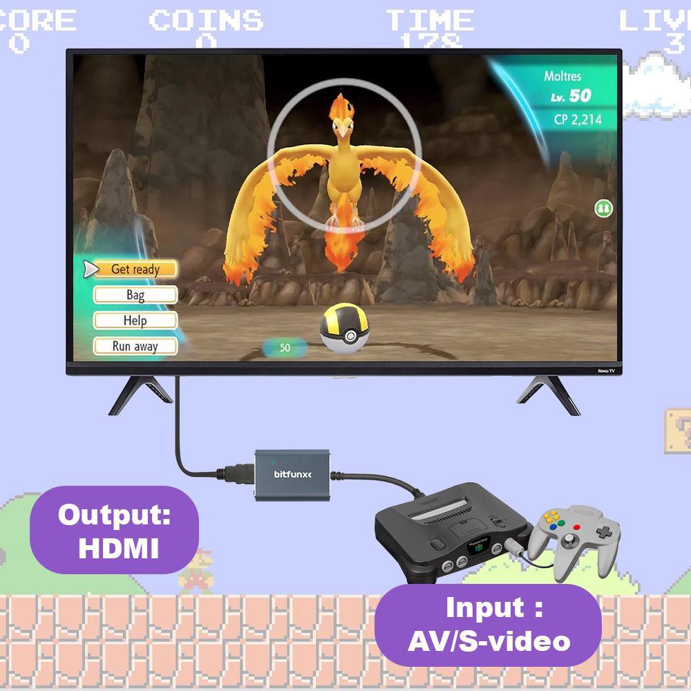 Bitfunx 720P Svideo / AV To HD - Gaming Console Mini ulasan dan harga