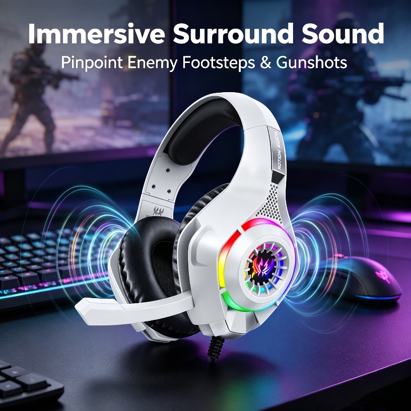 Wired Gaming Headphones with M - Gaming Console Headset ulasan dan harga