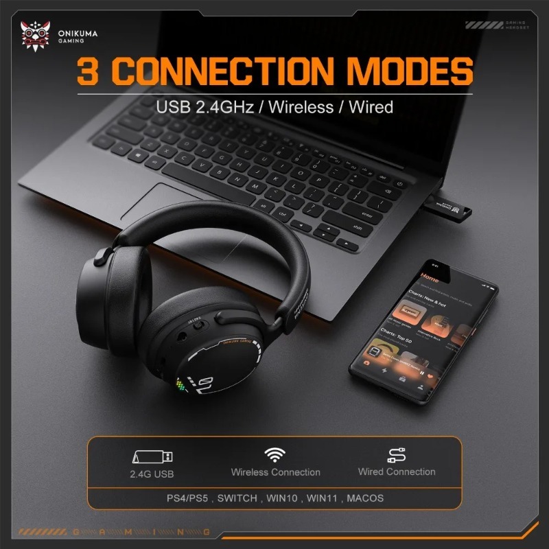 ONIKUMA GT886 Gaming Headset W - Gaming Console Apple ulasan dan harga