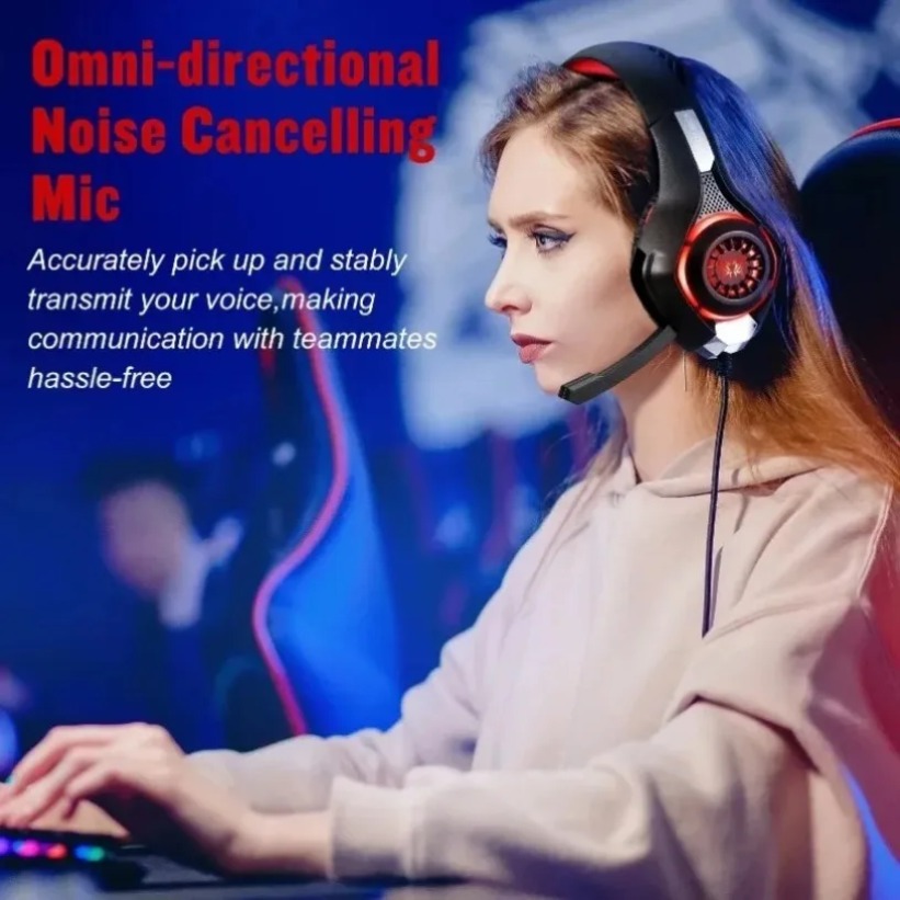 LED Gaming Headphones with Mic - Gaming Console Headset ulasan dan harga