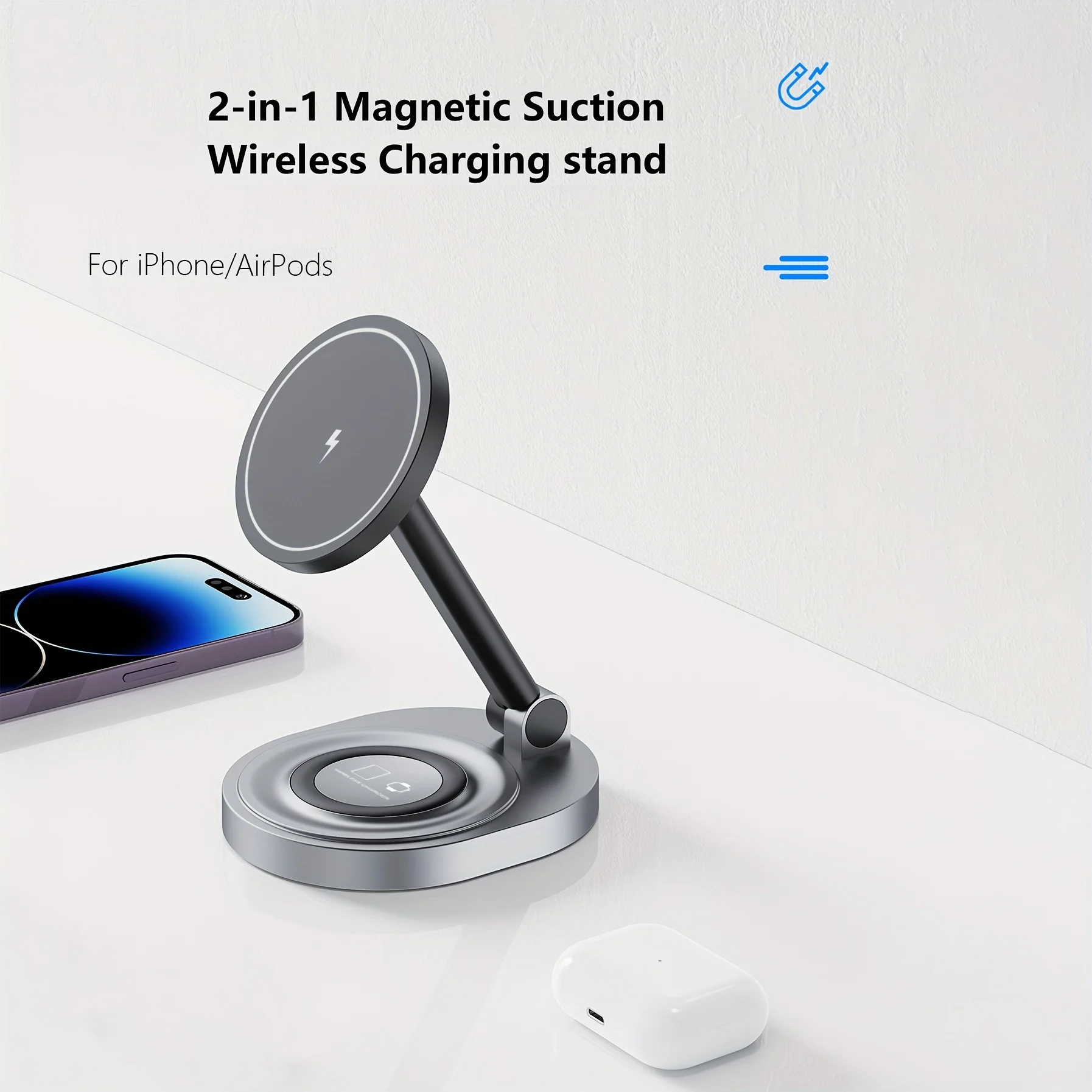 2 In 1 Magnetic Wireless Charg - Controller Charging Dock ulasan dan harga