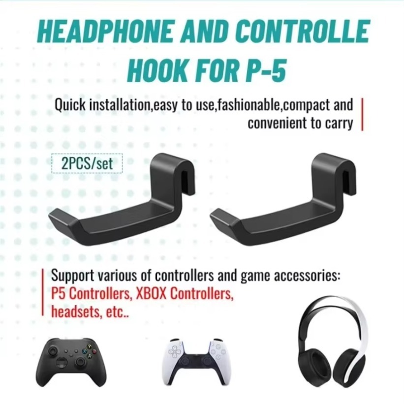2PCS Headphone Hook Holder PS5 - Gaming Console Apple ulasan dan harga