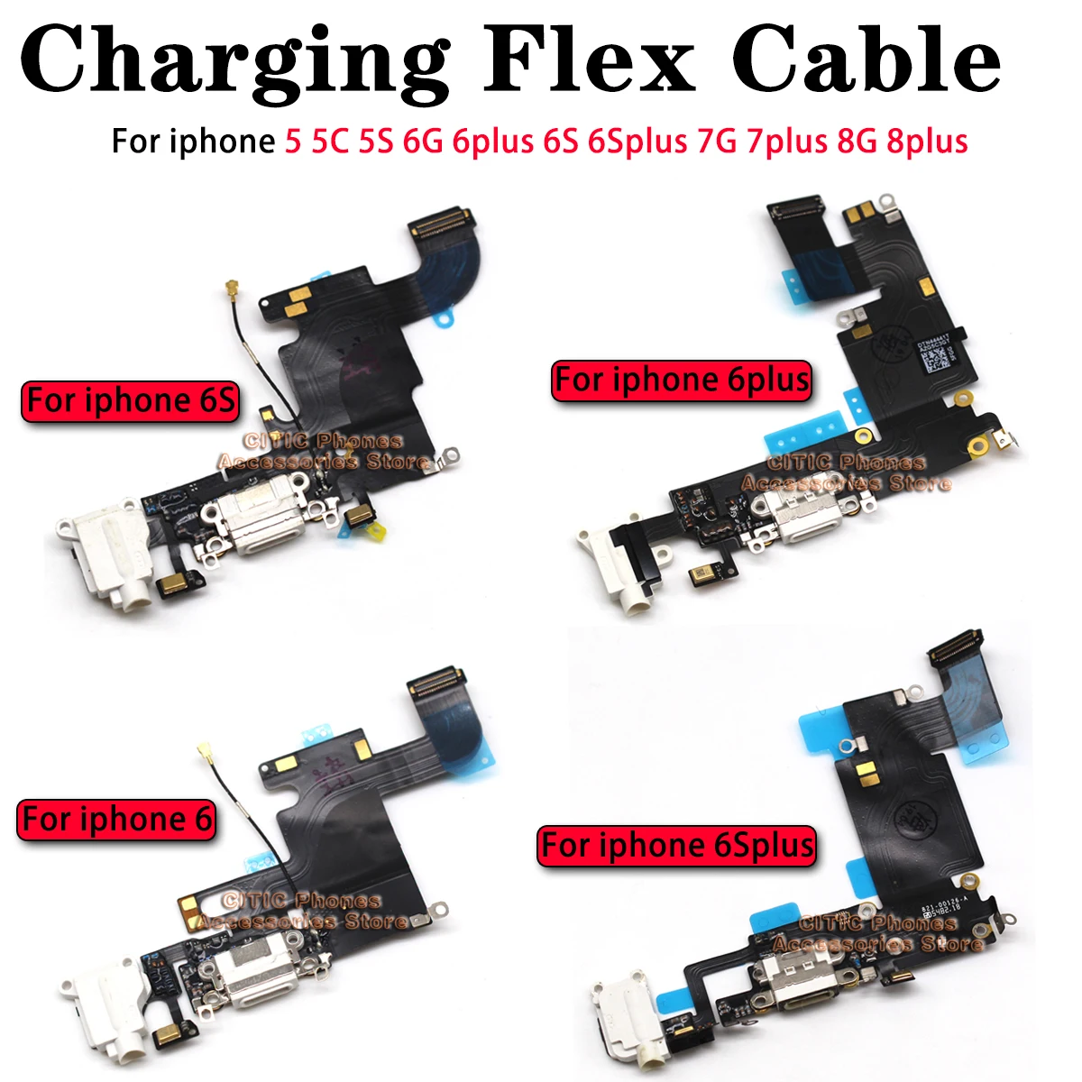 5pcs For iPhone 6 6S 7 8 Plus  - Controller Charging Dock ulasan dan harga